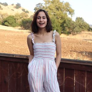 Striped Smocked Jumspuit